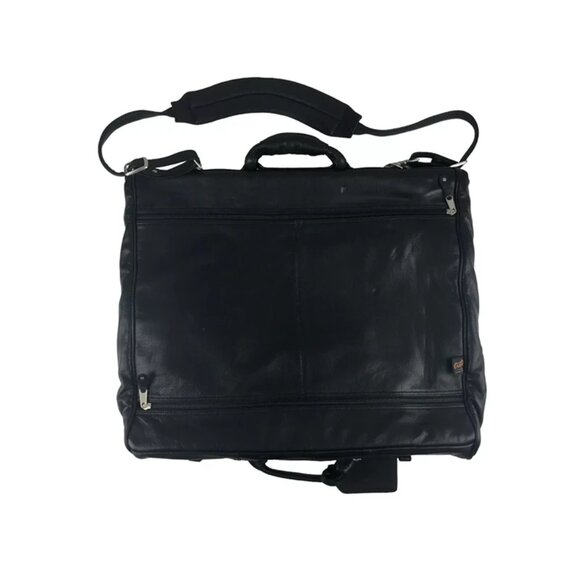 Canyon Outback Black Leather‎ Garment Carry-On Overnight Bag NEW - Picture 2 of 10